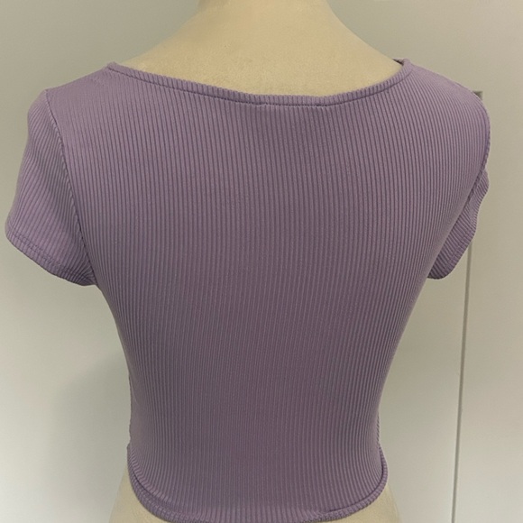 Altar'd State Lavender Ribbed Crop Top - Picture 4 of 6